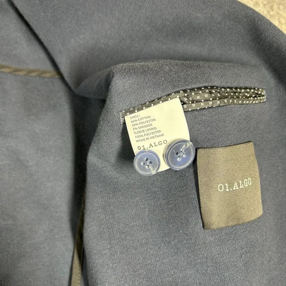 01.ALGO Blazer Mens Large Two Button Front Sport Coat Stretch Cotton Stitch Fix - Picture 8 of 9